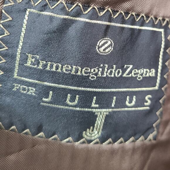 Ermenegildo Zegna For Julius Men's Brown Wool / Cashmere Blend Blazer Size 48 - Picture 7 of 7